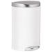 RFVT Stainless Steel 1.2 Gallon Step on Trash Can Stainless Steel in Gray/White | 17.5 H x 11.2 W x 10.6 D in | Wayfair B005GJ3502
