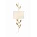 Everly Quinn Marida 2 - Light Dimmable Gold Wallchiere Metal/Fabric in White/Yellow | 24 H x 8.5 W x 4.5 D in | Wayfair