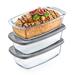 Prep & Savour Almetter 62.07 Oz. Stackable Food Storage Container Glass | 3.03 H x 5.51 W x 10.63 D in | Wayfair BCB0B95C302F43F197C5EA959D1F2502