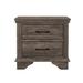 Foundry Select Antravian 1pc Nightstand Gray Color Solid Wood Veneer Matte Black Bar Pulls Replicated Wood Grain Bedroom Wood in Brown/Gray | Wayfair