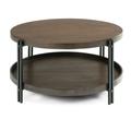 17 Stories Prairie Round Coffee Table Wood/Metal in Black/Brown/Gray | 18 H x 38 W x 38 D in | Wayfair 505978C0985F4ED3B5E6051625C7E953