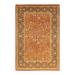 Overton Hand Knotted Wool Vintage Inspired Traditional Mogul Orange Area Rug - 6' 2" x 9' 2"