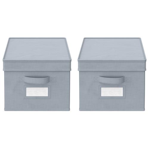 LIVARNO LIVING® Aufbewahrungsboxen / Schubladenaufbewahrung (Aufbewahrungsbox 2er - grau)
