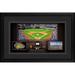 San Diego Padres Framed 10" x 18" 2020 Logo Stadium Panoramic Collage with a Piece of Game-Used Baseball - Limited Edition 500