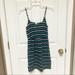 J. Crew Dresses | Jcrew Womens S Cami Dress Navy Blue Stripe Green White Linen Blend Casual | Color: Blue/Green | Size: S