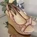 Louis Vuitton Shoes | Authentic Louis Vuitton Anemone Slingback Wedges | Color: Red/White | Size: 38