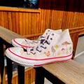 Converse Shoes | Custom Painted Converse For Mushroom Lovers | Color: Pink | Size: 5