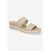 Women's Maryann Wedge Sandal by Easy Street in Taupe Croco (Size 9 1/2 M)
