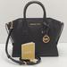 Michael Kors Bags | Michael Kors Avril Small Leather Top-Zip Satchel Black Color | Color: Black/Gold | Size: Small