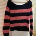 American Eagle Outfitters Sweaters | American Eagle Striped Off The Shoulder Scoop Neck Knit Sweater | Color: Blue/Red | Size: L