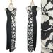 Lularoe Dresses | Lularoe Dani Maxi Dress- Split Black/Black White Floral Pattern Xs | Color: Black/White | Size: Xs