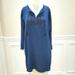 Madewell Dresses | Madewell Silk Embroidered Prologue Dress M Navy | Color: Black/Blue | Size: M