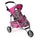 Bayer Chic 2000 - Puppenbuggy Lola, Jogging-Buggy, Puppenjogger, Puppenwagen, Hot pink Pearls, 612-87