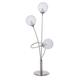 LITECRAFT Allium 3 Light Satin Nickel Table Lamp with LED Bulbs Modern Bedside Reading Light