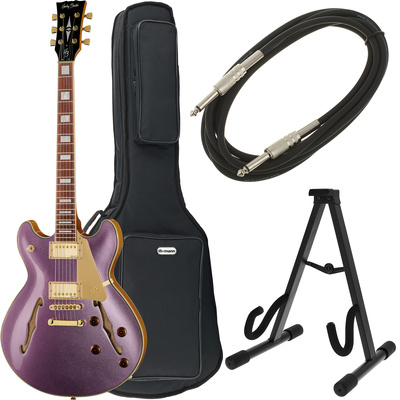 Harley Benton HB-35Plus Metallic Plum Bundle