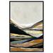 Oliver Gal Modern Mountain & River - Graphic Art on Canvas in White/Brown | 54 H x 36 W x 1.5 D in | Wayfair 36612_36x54_CANV_BFL_VARN