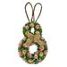 The Holiday Aisle® Bunny Shape Floral 9.8" Wood/Foam Wreath Wood/Twig in Brown/Green/Pink | 20.5 H x 9.8 W x 2.4 D in | Wayfair