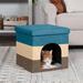 FurHaven Footstool Ottoman Dog House in Brown | 15.75 H x 15.75 W x 15.75 D in | Wayfair 5426329