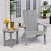 Rosecliff Heights Adirondack Chair w/ Table Plastic/Resin in Gray | 37.6 H x 33.86 W x 22.8 D in | Wayfair 61849143A2E74D47927F71920BA4DB64