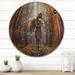 Trinx Raven Man in Forest - Unframed Graphic Art Metal in Black/Brown/Gray | 36 H x 36 W x 1 D in | Wayfair E07E500F3DBC43AF90AD3EC01A5233BA