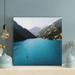 Highland Dunes Green Lake Surrounded By Green Mountains During Daytime - 1 Piece Square Graphic Art Print On Wrapped Canvas Canvas | Wayfair