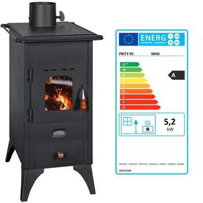 Prity - Kaminofen Ofen Herd Stahl Top Kraftstoff Mini sp BImSchVII 5.2 kw Image
