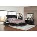 Aubrey Black 5-piece Upholstered Bedroom Set