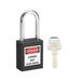 Lockout Tagout Locks 1-1/2 Inch Shackle Key Alike Safety Plastic Padlock Black - Keyed Alike