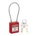 Lockout Tagout Locks 3.3 Inch Shackle Key Different Safety Padlock Plastic Red