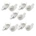 Glass Wood Shelf Rubber Suction Cup Support Holder Bracket 5mm Pin Dia 10pcs - Silver Tone, Clear