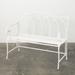 Sullivans Crisp White Metal Garden Bench 36"H White - 45.5"L x 18.5"W x 36"H