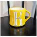 Anthropologie Dining | Anthropologie Hand-Painted Yellow "K" Mug | Color: Black/Yellow | Size: Os