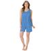 Plus Size Women's 2-Piece Sleeveless Tee and Shorts PJ Set by Dreams & Co. in Bluebell Nautical (Size 6X)