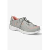 Women's Roadtrip Sneaker by Easy Street in Light Grey Leather (Size 9 1/2 M)