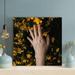 Winston Porter Person Holding Petaled Flower - 1 Piece Rectangle Graphic Art Print On Wrapped Canvas Metal in Yellow | 32 H x 32 W x 2 D in | Wayfair