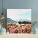 Latitude Run® Pink Flowers On Green Grass Field Near Mountain During Daytime - 1 Piece Rectangle Graphic Art Print On Wrapped Canvas | Wayfair