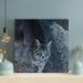 Red Barrel Studio® Silver Tabby Cat On Concrete Floor - 1 Piece Square Graphic Art Print On Wrapped Canvas in Gray | 12 H x 12 W x 2 D in | Wayfair