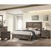 Balthasar Transitional Grey Wood 3-Piece Panel Bed with 2 Nightstands Set by Furniture of America