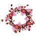 Red White Cies Hearts Valentine's Day Wreath, 16-Inch, Unlit