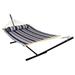 Sunnydaze Quilted Double Fabric 2-Person Hammock with 12-Foot Stand