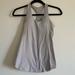 Lululemon Athletica Tops | Lululemon Athletica Grey /White Striped Built In Bra Racerback Tank Top Size 4 | Color: Gray/White | Size: 4