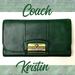 Coach Bags | Coach Leather Kristin Wallet Green | Color: Green | Size: Os