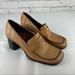 Nine West Shoes | Chunky Heeled Loafers 70s Style Size 7.5 | Color: Tan | Size: 7.5