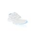 Wide Width Women's Stability Walker Sneaker by Propet in White Light Blue (Size 5 1/2 W)