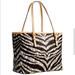 Michael Kors Bags | Michael Kors Jet Set Logo Tiger/Zebra Stripe Tote | Color: Brown/Tan | Size: Os