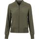 Build Your Brand Damen bomberjack voor dames Ladies Nylon Bomber Jacket, Olive, L EU