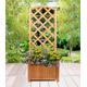 NIGMA® Garden Rectangular Wooden Planter | Lattice For Vines Garden Climbing Flower Plant Pot Box | Garden Patio Wood Trellis Panel (Small)