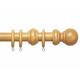 Q & H Large Wooden Curtain Pole Rail Rod Kit - Versatile Wood Curtain Tracks with Rings, Finials, Brackets, & Fixing Included - Ideal 28mm Poles for Windows Doors Décor (180cm, Light Ash)