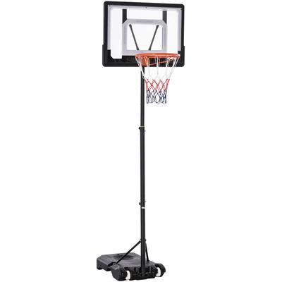 Basketballständer mit Rollen 83x55cm Rückwand, Mobiler Basketballkorb mit Ständer, verstellbare