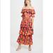 Free People Dresses | Floral Ruffle Dress | Color: Pink/Red | Size: Xs